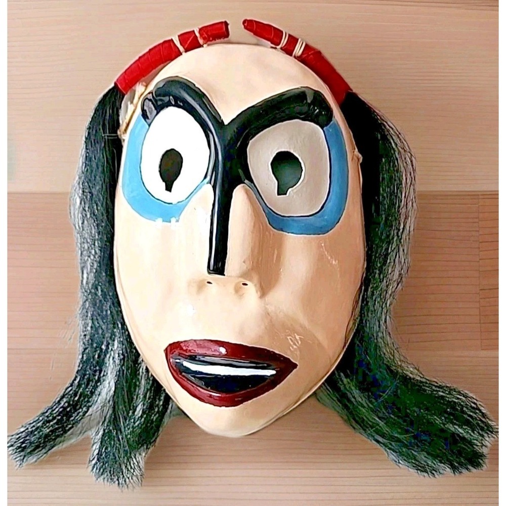 Vintage Mexican Folk Art Mask‎ Traditional Ceremonial Dance Exquisite Art Rare